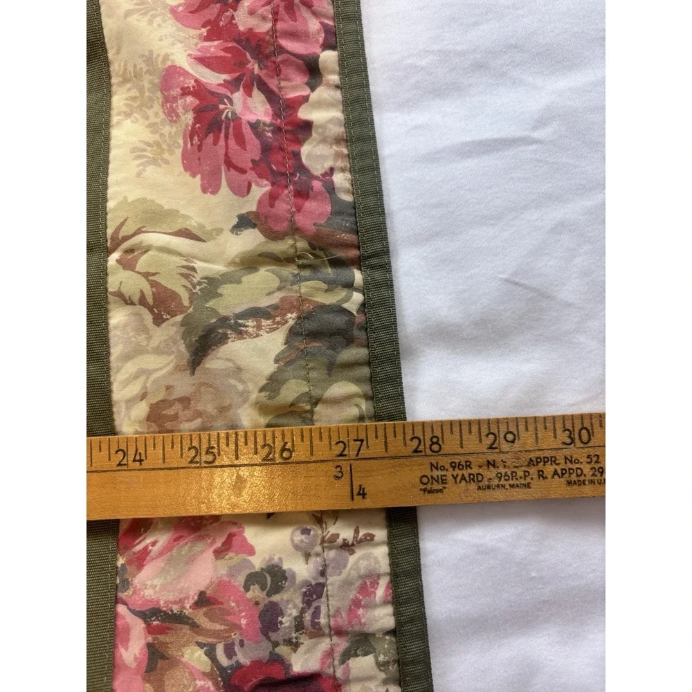 Chaps Ralph Lauren Standard Rosemont Floral Pillow Shams (2) Ribbon Accent‎